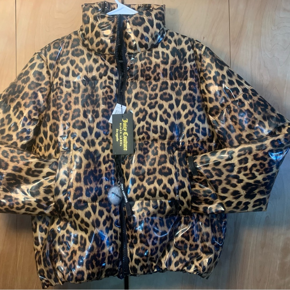 Juicy Couture Leopard Print Patent Puffer - Picture 2 of 5